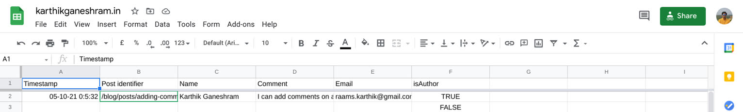 “Google sheets with formula”